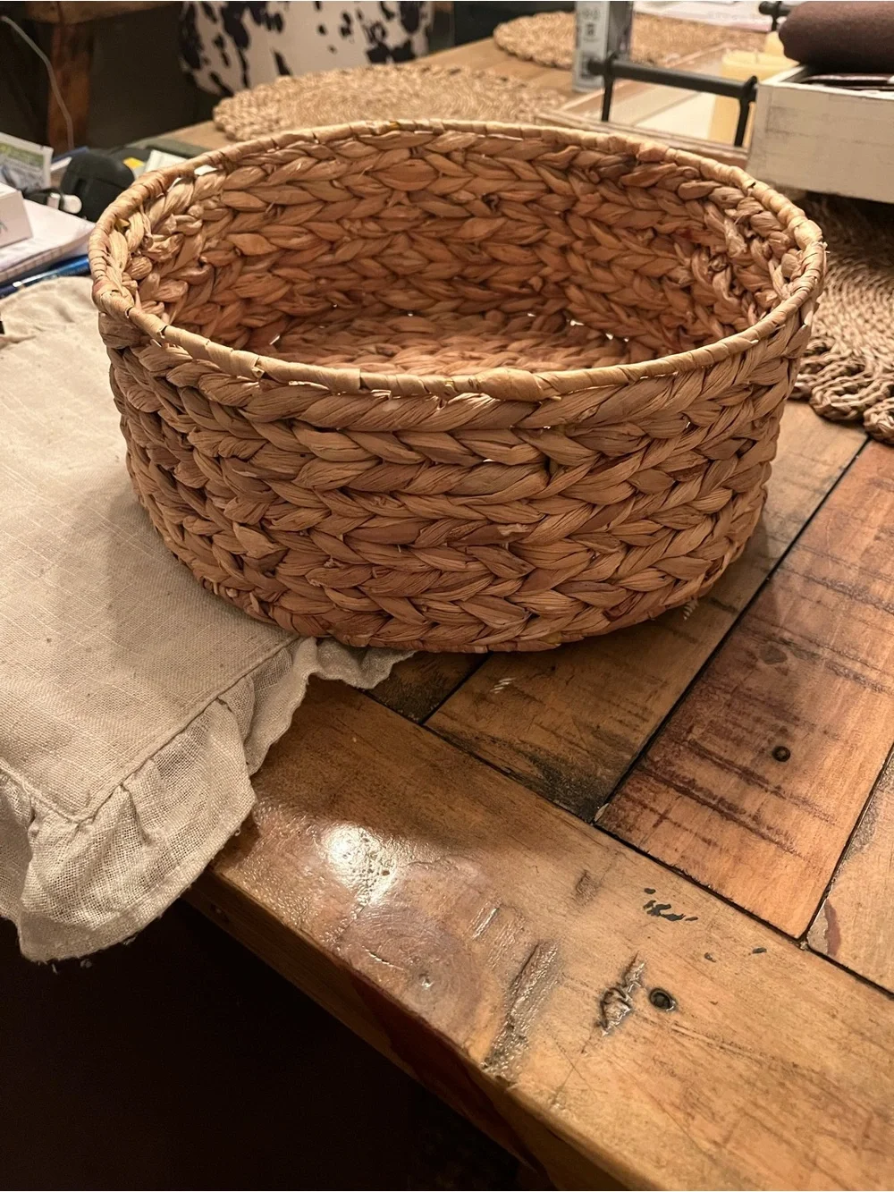 Woven Seagrass Storage Basket - Natural Brown